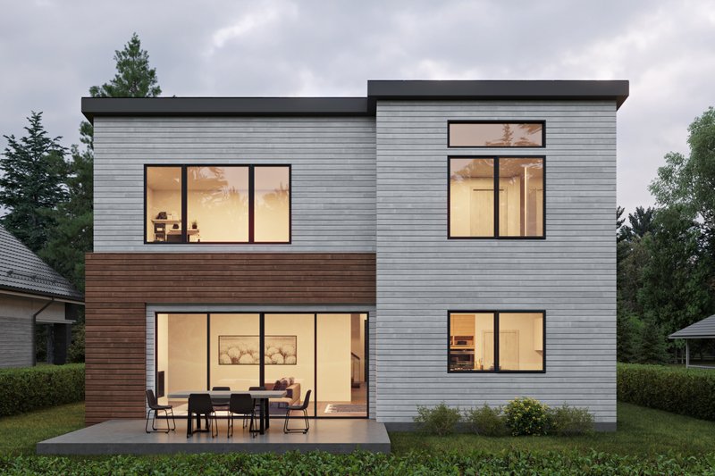 Dream House Plan - Exterior - Rear Elevation for Contemporary House Plan #1066-303 - 4 bed, 5 bath