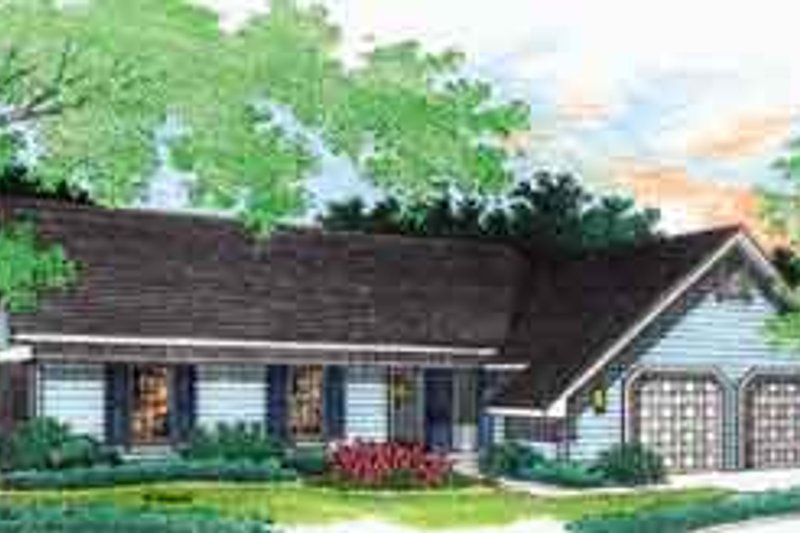 Architectural House Design - Ranch Exterior - Front Elevation Plan #45-222