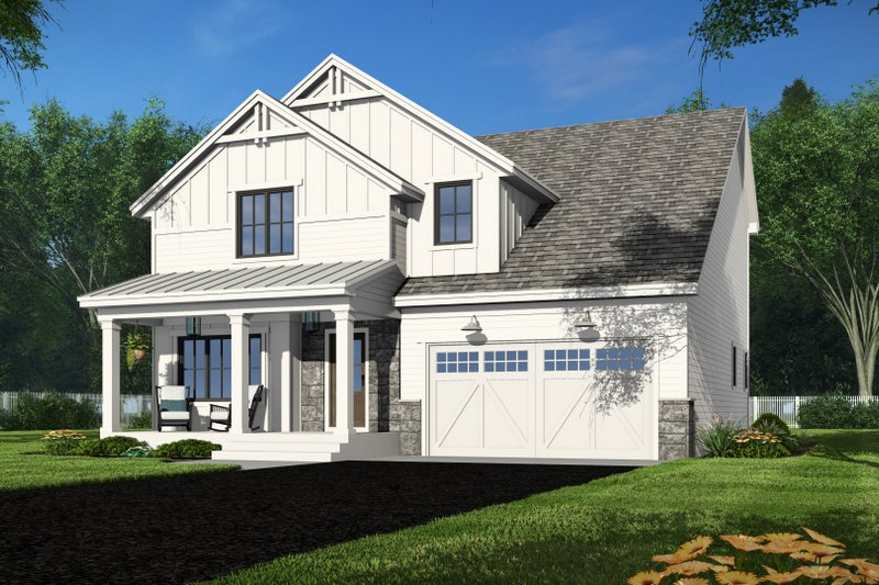 House Design - Exterior - Front Elevation 5 for Farmhouse House Plan #51-1357 - 4 bed, 2.5 bath