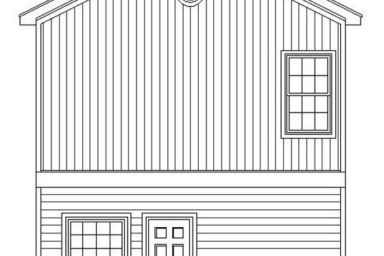 Exterior - Rear Elevation for Contemporary House Plan #932-158 - 2 bed, 2.5 bath