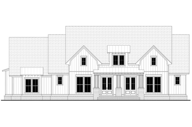 House Blueprint - Exterior - Front Elevation 4 for Farmhouse House Plan #430-249 - 3 bed, 2.5 bath