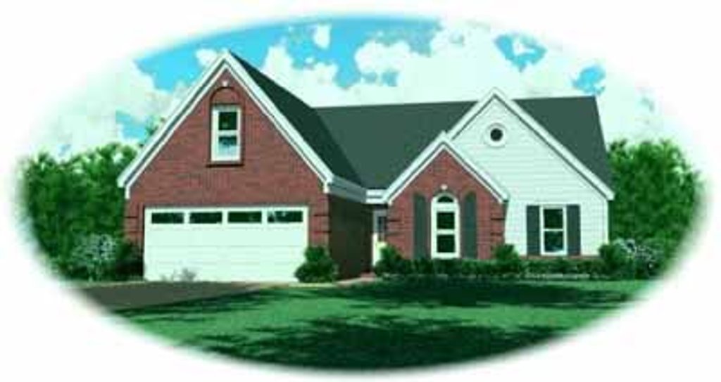 Exterior - Front Elevation 2 for Southern House Plan #81-202 - 3 bed, 2 bath