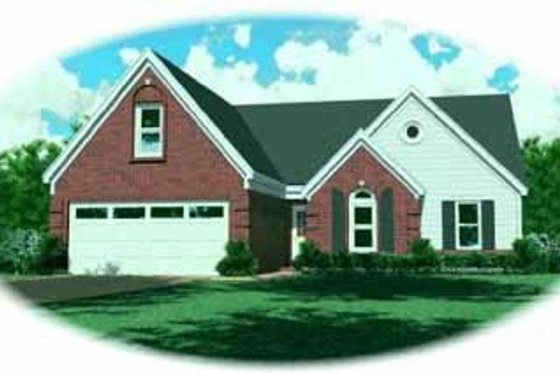 Exterior - Front Elevation for Southern House Plan #81-202 - 3 bed, 2 bath