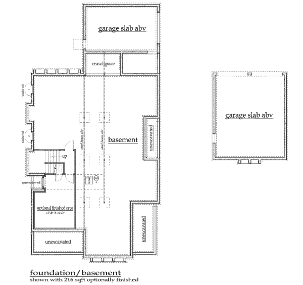 Prairie Floor Plan - Lower Floor Plan #459-7