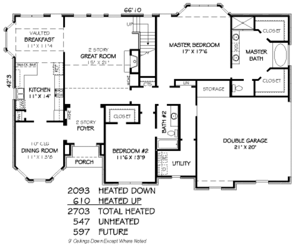 Traditional Floor Plan - Main Floor Plan #424-383
