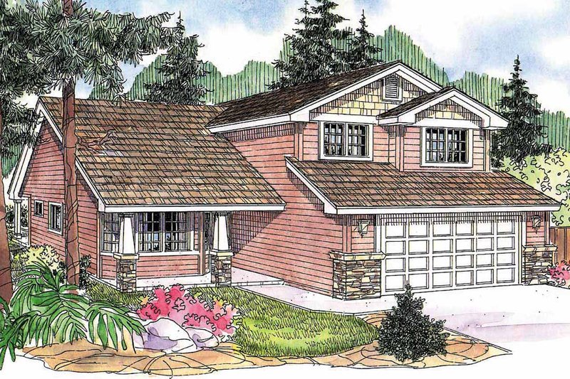 Architectural House Design - Exterior - Front Elevation Plan #124-698
