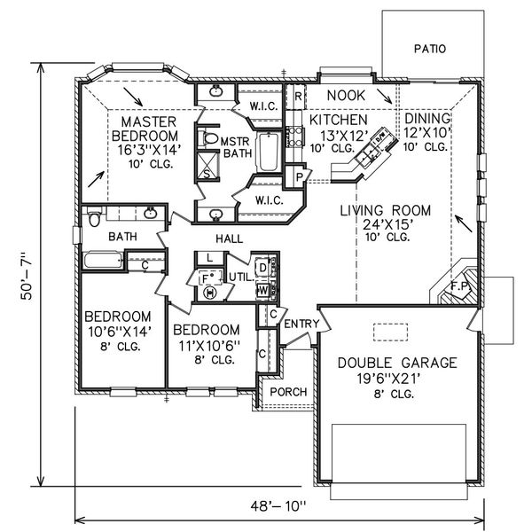 Traditional Floor Plan - Main Floor Plan #65-110