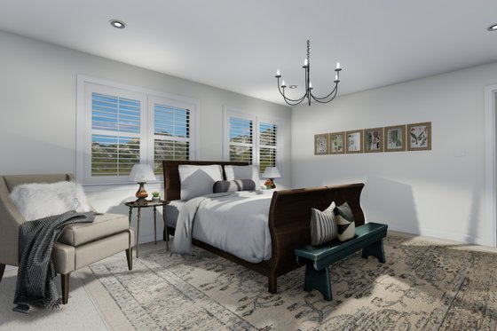 Interior - Master Bedroom 1 for Craftsman House Plan #1060-65 - 3 bed, 2.5 bath