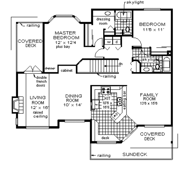 House Blueprint - European Floor Plan - Main Floor Plan #18-209
