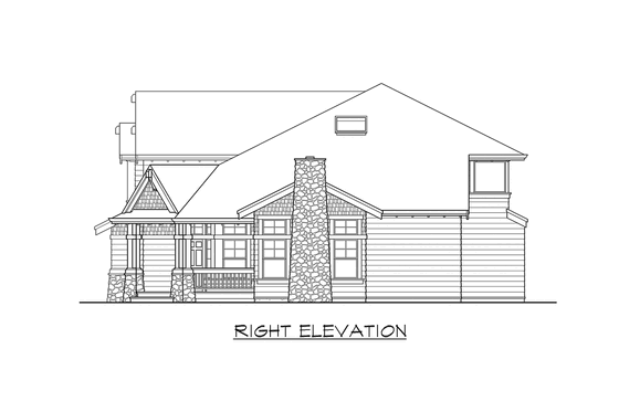 Exterior - Other Elevation 3 for Craftsman House Plan #132-188 - 3 bed, 2.5 bath