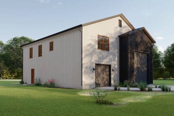 Exterior - Other Elevation 3 for Barndominium House Plan #1092-16 - 1 bed, 2 bath