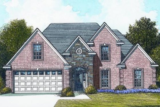 Exterior - Front Elevation for Traditional House Plan #424-287 - 5 bed, 3 bath