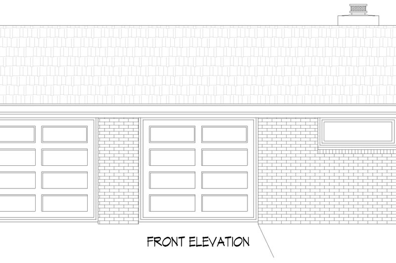 Architectural House Design - Exterior - Front Elevation 3 for Southern House Plan #932-1392 - 1 bed, 1 bath