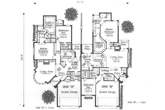 Floor Plan - Main Floor for European House Plan #310-461 - 2 bed, 2 bath