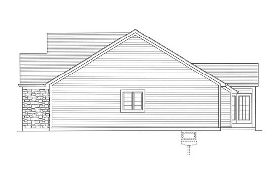 Exterior - Other Elevation for Ranch House Plan #46-895 - 3 bed, 2 bath