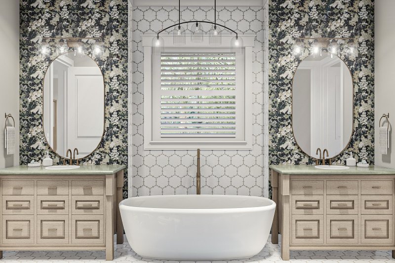 House Blueprint - Interior - Bathroom 1 for Southern House Plan #455-558 - 3 bed, 2.5 bath