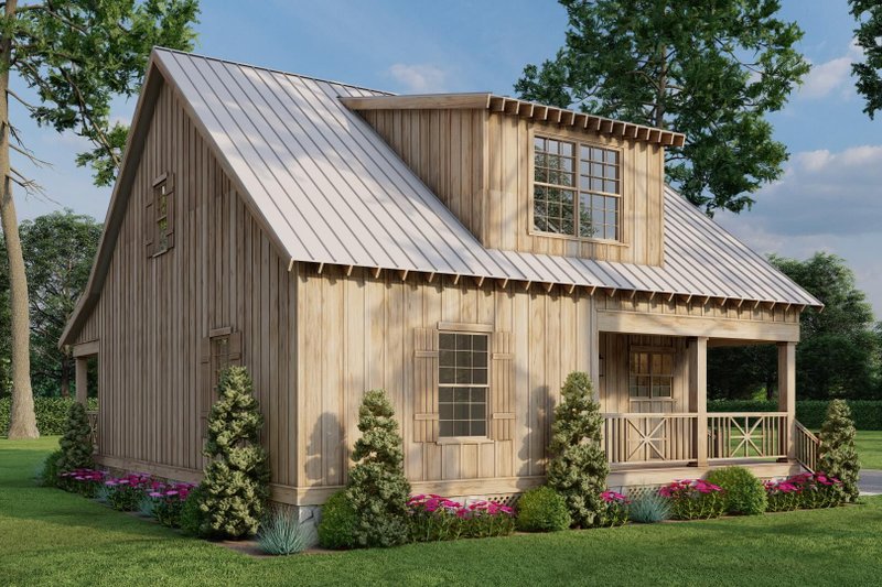 House Plan Design - Exterior - Other Elevation 4 for Farmhouse House Plan #17-2019 - 2 bed, 2 bath