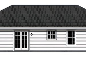 Exterior - Rear Elevation for Country House Plan #21-627 - 3 bed, 2 bath