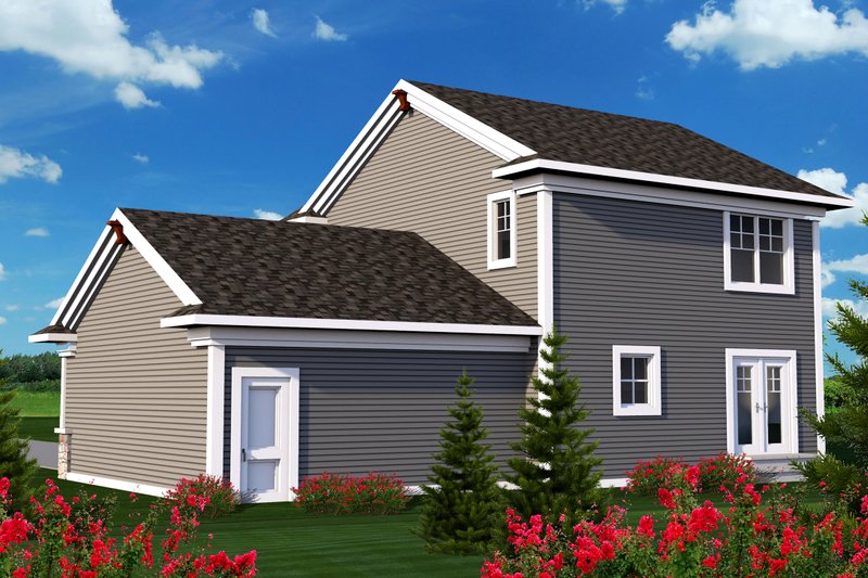 Home Plan - Exterior - Rear Elevation for Traditional House Plan #70-1160 - 3 bed, 2.5 bath