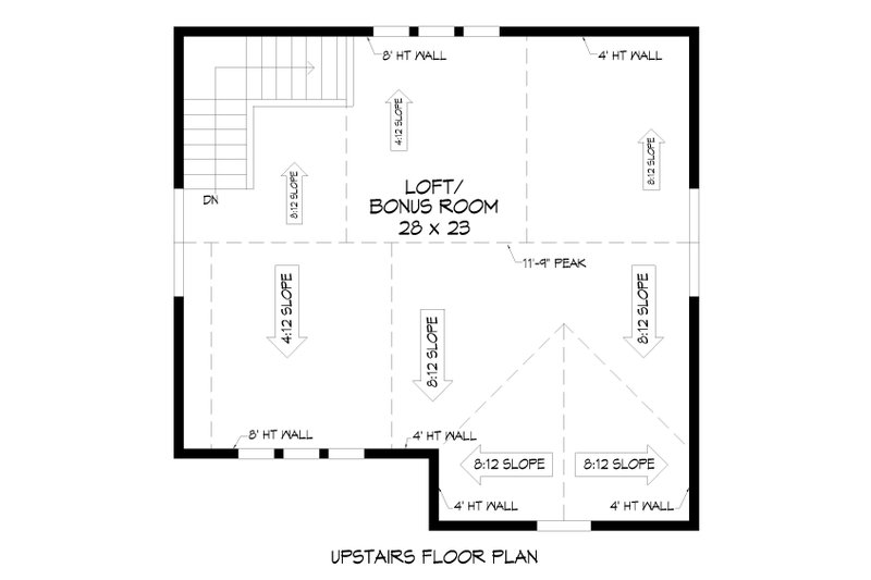 Architectural House Design - Floor Plan - Upper Floor for Southern House Plan #932-1192, 0 bath