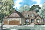 European Style House Plan - 4 Beds 3.5 Baths 2413 Sq/Ft Plan #17-2493 