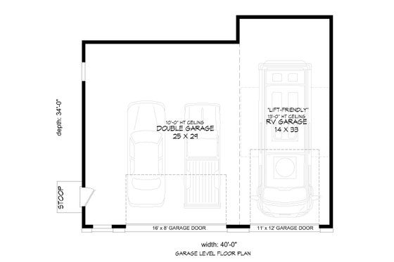 Floor Plan - Main Floor for Traditional House Plan #932-519, 0 bath