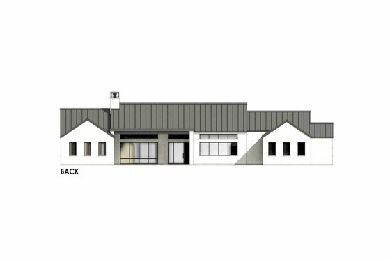 Exterior - Rear Elevation 1 for Modern House Plan #1096-53 - 4 bed, 4.5 bath