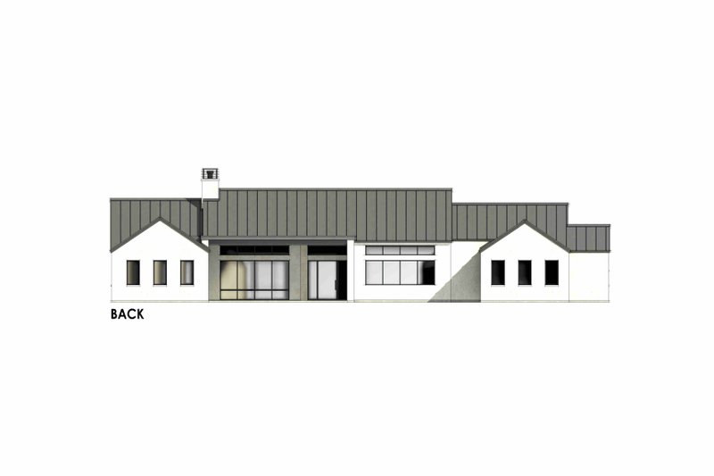 Home Plan - Exterior - Rear Elevation 1 for Modern House Plan #1096-53 - 4 bed, 4.5 bath