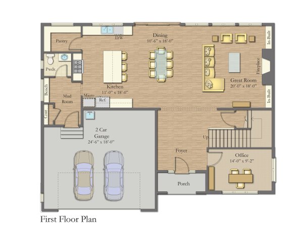 House Design - Farmhouse Floor Plan - Main Floor Plan #1057-35
