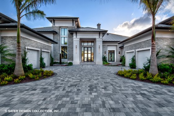 Exterior - Front Elevation for Contemporary House Plan #930-513 - 5 bed, 5.5 bath