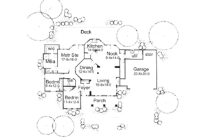 Floor Plan - Main Floor for Traditional House Plan #120-151 - 3 bed, 2 bath