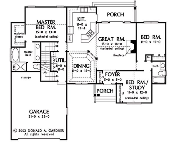 House Plan Design - Opt. Basement Stair Location
