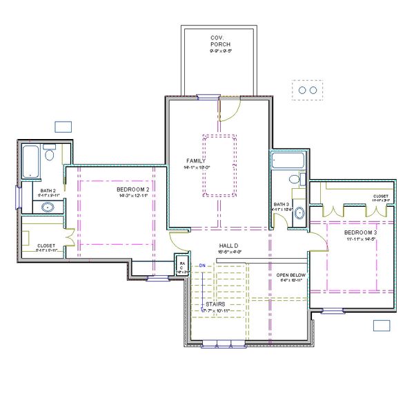European Floor Plan - Upper Floor Plan #408-106