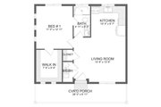 Farmhouse Style House Plan - 1 Beds 1 Baths 668 Sq/Ft Plan #1060-304 