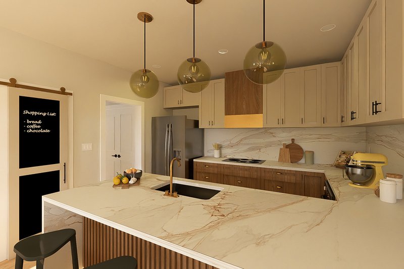 Dream House Plan - Interior - Kitchen 4 for Barndominium House Plan #126-305 - 2 bed, 2 bath