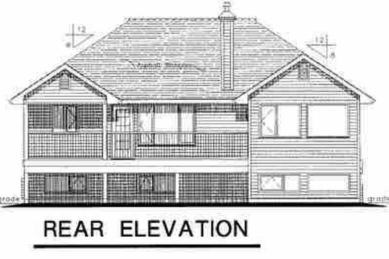 House Design - Exterior - Rear Elevation for Traditional House Plan #18-309 - 3 bed, 2 bath