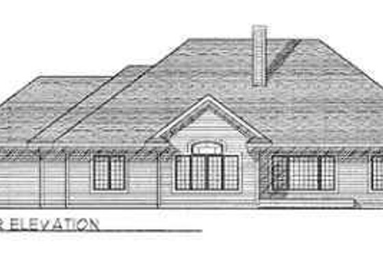 Exterior - Rear Elevation for Traditional House Plan #70-360 - 3 bed, 2 bath