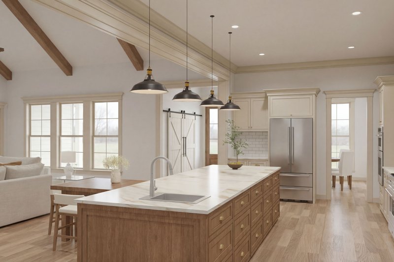 House Blueprint - Interior - Kitchen 1 for Farmhouse House Plan #923-493 - 4 bed, 4.5 bath
