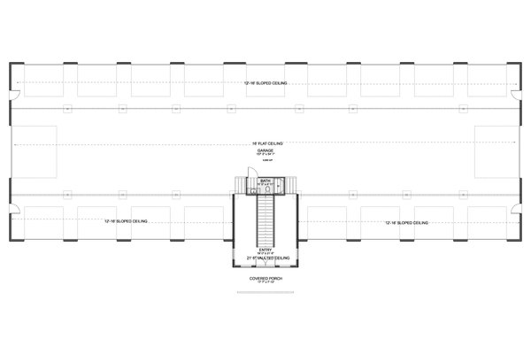 House Blueprint - Floor Plan - Main Floor for Barndominium House Plan #1060-506 - 8 bed, 5 bath