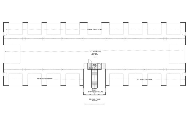 House Blueprint - Floor Plan - Main Floor for Barndominium House Plan #1060-506 - 8 bed, 5 bath