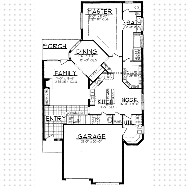 European Floor Plan - Main Floor Plan #62-136