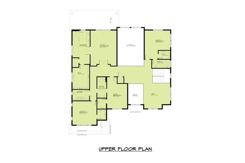 Dream House Plan - Floor Plan - Upper Floor for Farmhouse House Plan #1066-226 - 5 bed, 4.5 bath