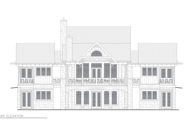 Architectural House Design - Exterior - Other Elevation 1 for Craftsman House Plan #54-708 - 4 bed, 4 bath