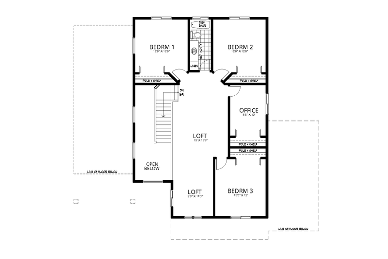 Dream House Plan - Floor Plan - Upper Floor for Contemporary House Plan #112-217 - 5 bed, 2.5 bath