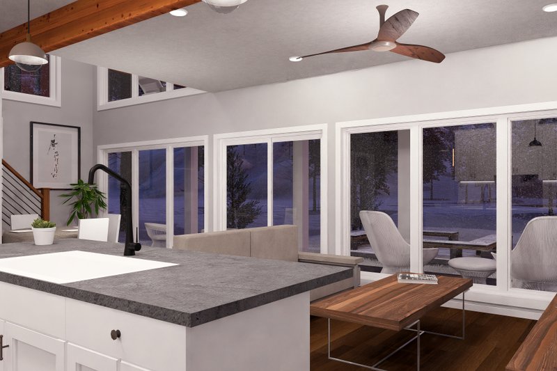 Home Plan - Interior - Family Room for Modern House Plan #513-2249 - 3 bed, 2 bath