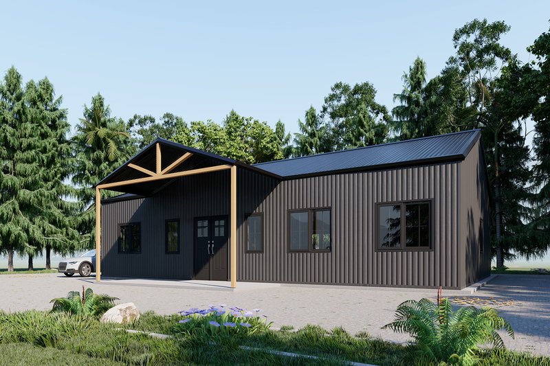 House Design - Exterior - Other Elevation 3 for Barndominium House Plan #1107-6 - 3 bed, 2 bath