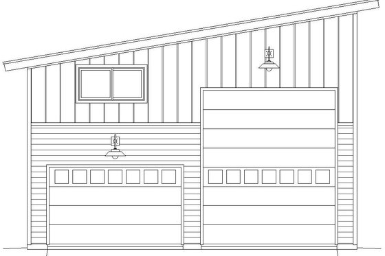 Exterior - Front Elevation 3 for Contemporary House Plan #932-187, 0 bath