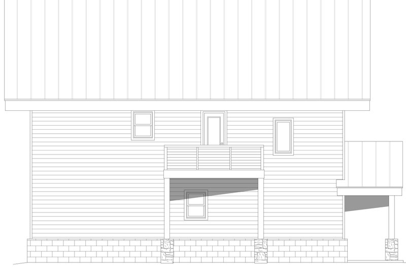 Dream House Plan - Exterior - Rear Elevation for Contemporary House Plan #932-1230 - 2 bed, 2.5 bath
