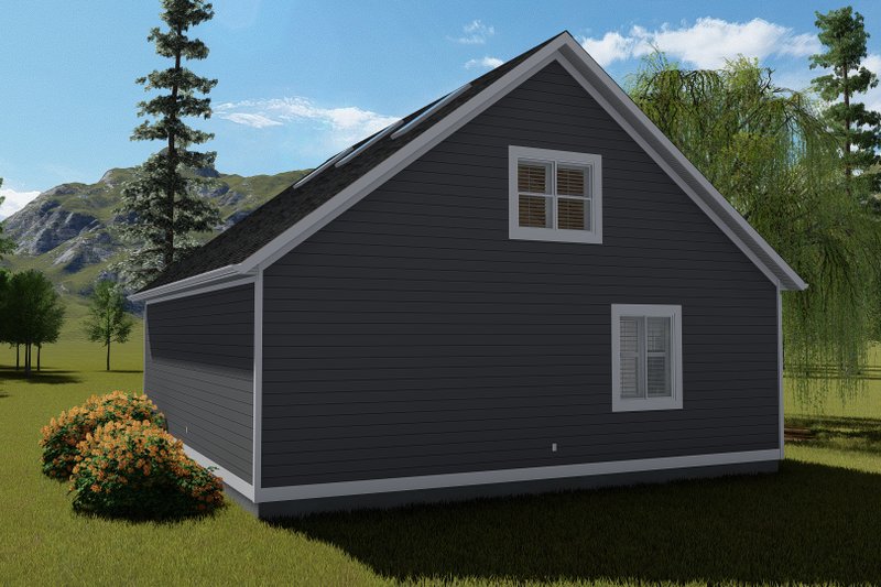 Architectural House Design - Exterior - Rear Elevation for Traditional House Plan #1060-86, 0.5 bath
