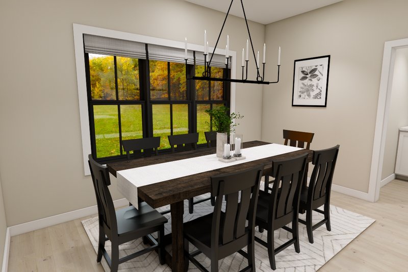 House Design - Interior - Dining Room for Farmhouse House Plan #51-1360 - 4 bed, 3.5 bath